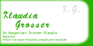 klaudia grosser business card